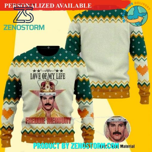 Love Of My Life Freddie Mercury Christmas Ugly Sweater