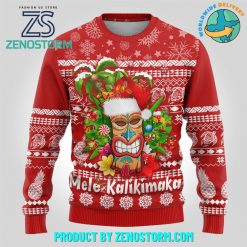 Mele Kalikimaka Hawaii Tiki Christmas Ugly Christmas Sweater