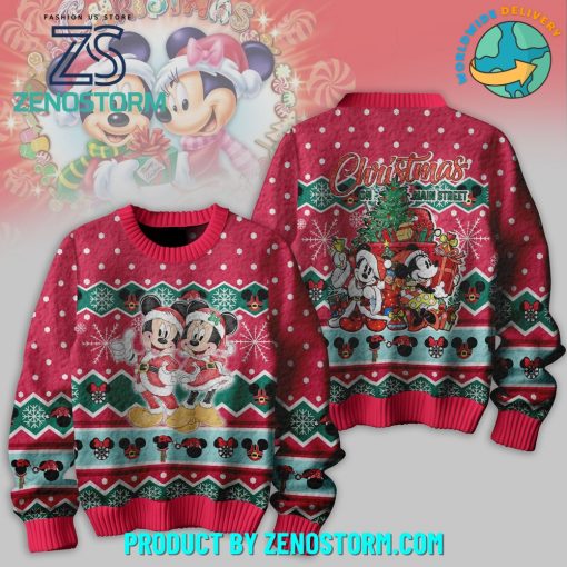 Mickey Mouse Christmas On Main Street Ugly Sweater