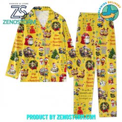 Minion Funny Merry Christmas 2024 Pajamas Set