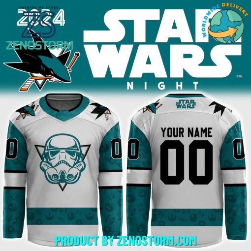 NHL San Jose Sharks x Star Wars Night 2024 Hockey Jersey