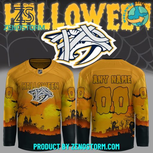 Nashville Predators Halloween Customized Hockey Jersey 2024