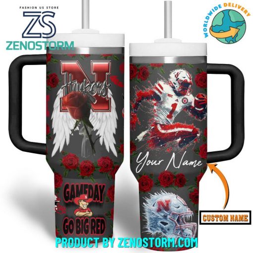 Nebraska Cornhuskers Go Big Red Personalized Stanley Tumbler