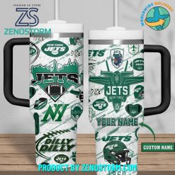 New York Jets NFL Team 2024 Custom Name Stanley Tumbler