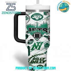 New York Jets NFL Team 2024 Custom Name Stanley Tumbler