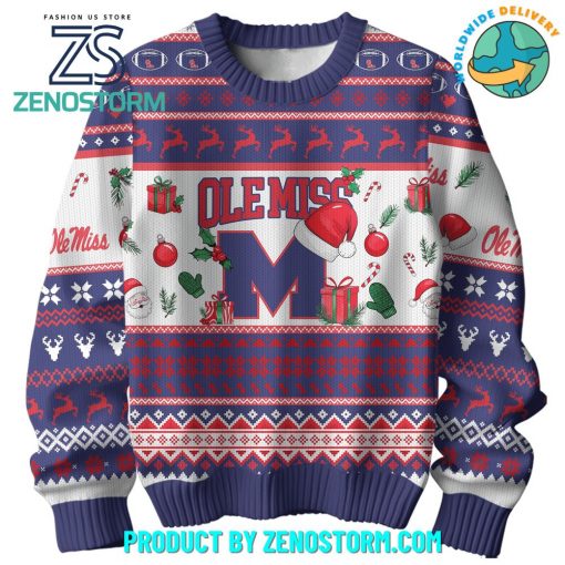 Ole Miss Rebels Football Merry Christmas Ugly Sweater