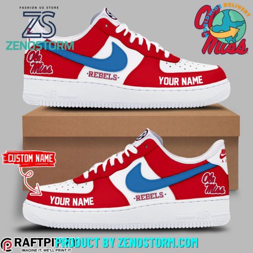 Ole Miss Rebels NCAA Football Personalized Air Force 1