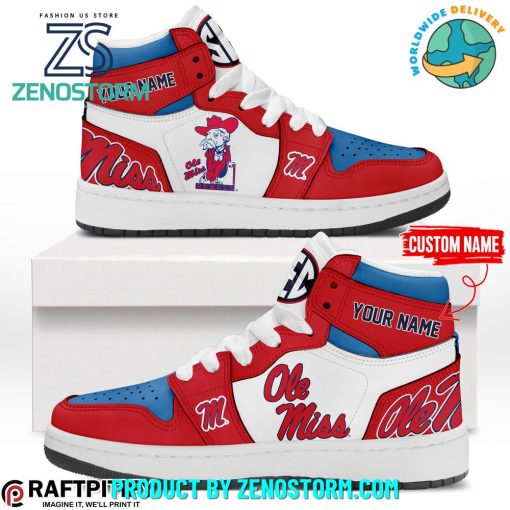 Ole Miss Rebels NCAA Football Personalized Air Jordan 1