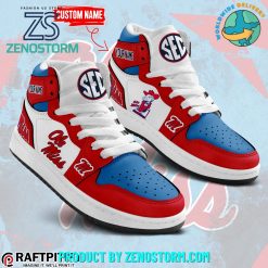 Ole Miss Rebels NCAA Football Personalized Air Jordan 1