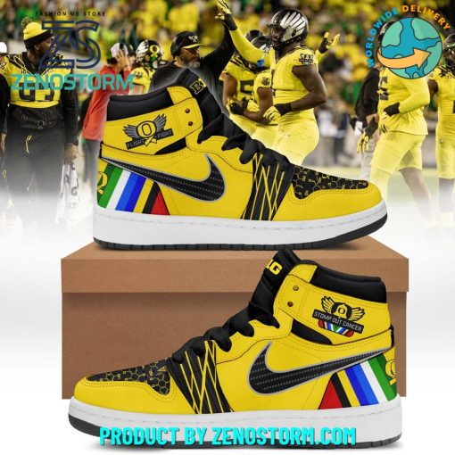 Oregon Ducks Stomp Out Cancer Heroes Air Jordan 1