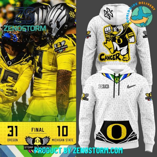 Oregon Ducks Stomp Out Cancer Heroes Special Hoodie