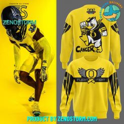 Oregon Ducks Stomp Out Cancer Heroes Sweatshirt – Yellow