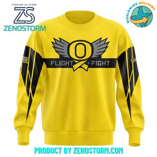 Oregon Ducks Stomp Out Cancer Heroes Sweatshirt – Yellow