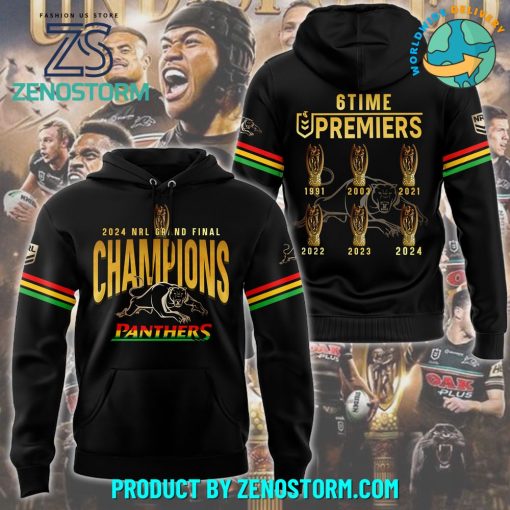 Penrith Panthers 2024 NRL Grand Final Champions Combo Hoodie, Pants, Cap