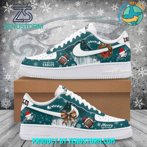 Philadelphia Eagles Football Merry Christmas 2024 Air Force 1