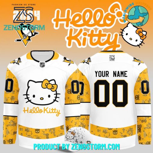 Pittsburgh Penguins x Hello Kitty 50th Anniversary Exclusive Hockey Jersey