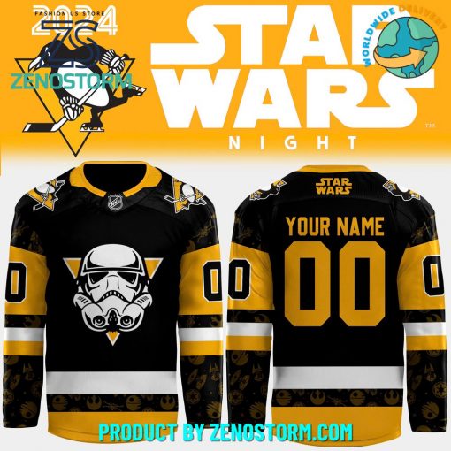 Pittsburgh Penguins x Star Wars Night Personalized Hockey Jersey