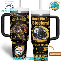 Pittsburgh Steelers Here We Go Customized Stanley Tumbler