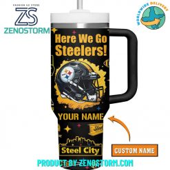 Pittsburgh Steelers Here We Go Customized Stanley Tumbler