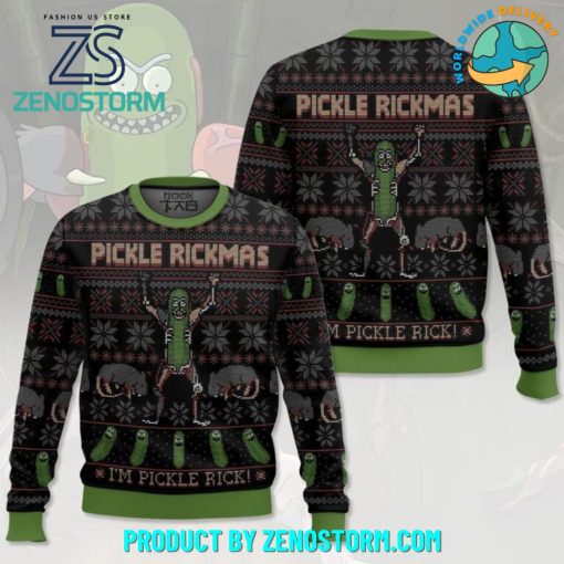 Rick and Morty Pickle Rickmas I’m Pickle Rick Ugly Sweater