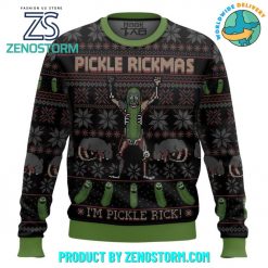 Rick and Morty Pickle Rickmas I’m Pickle Rick Ugly Sweater