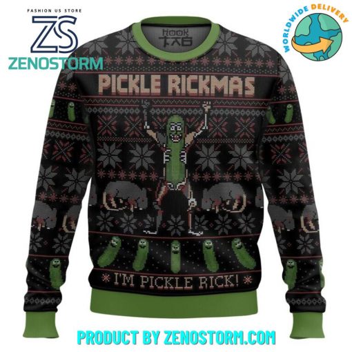 Rick and Morty Pickle Rickmas I’m Pickle Rick Ugly Sweater