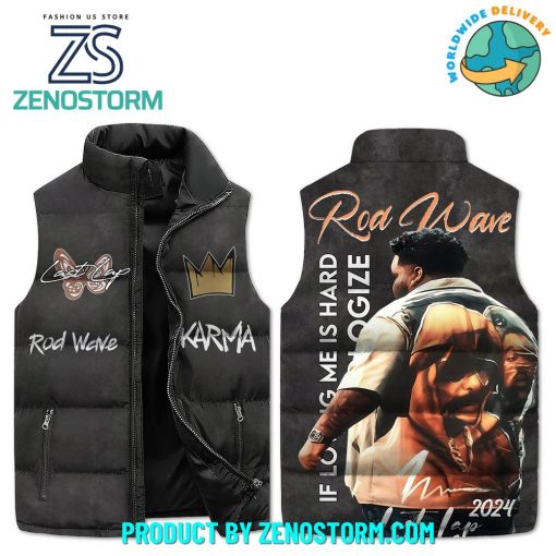 Rod Wave 2024 Last Lap Tour Sleeveless Puffer Down Vest