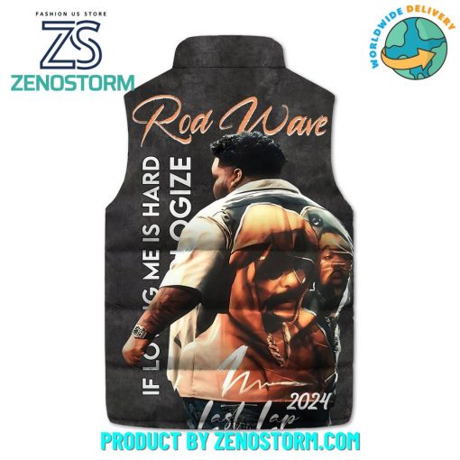 Rod Wave 2024 Last Lap Tour Sleeveless Puffer Down Vest