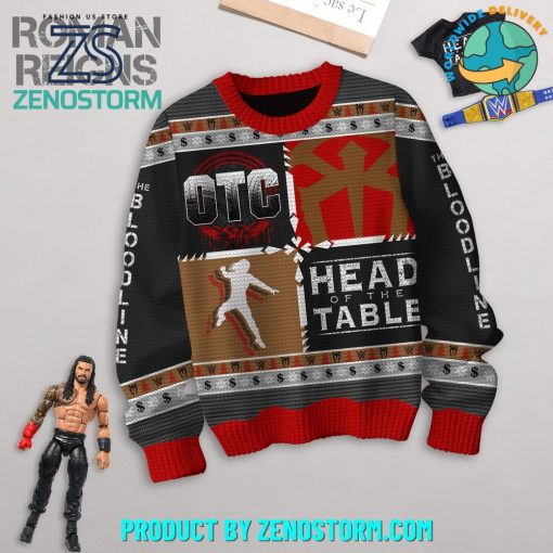 Roman Reigns Head Of The Table Ugly Christmas Sweater