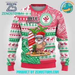 Santa Claus Surf Mele Kalikimaka Ugly Christmas Sweater