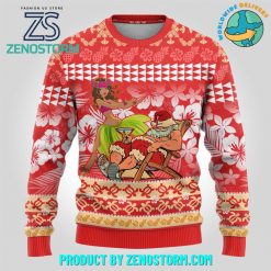 Santa Claus and Hula Dancing Merry Christmas Personalized Ugly Sweater