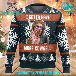 Saturday Night Live I Gotta Have More Cowbell Ugly Christmas Sweater