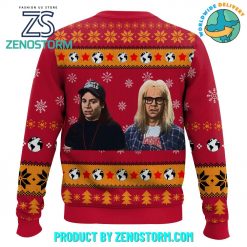 Saturday Night Live Waynes World Are you Mental Christmas Ugly Sweater