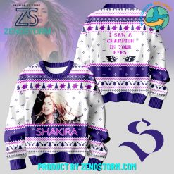 Shakira I Saw A Champions In Your Eyes Ugly Christmas Sweater