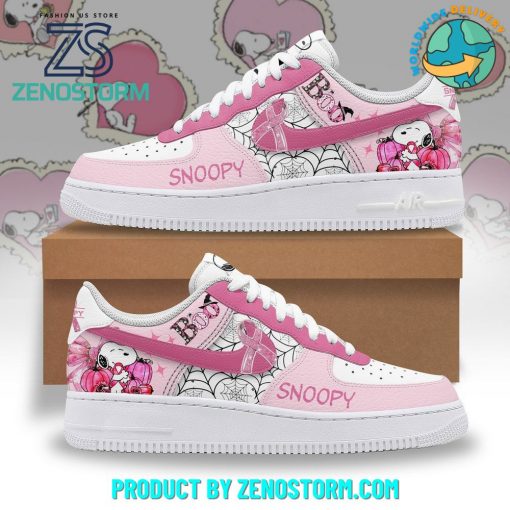 Snoopy Tackle Breast Cancer Pink Out Air Force 1