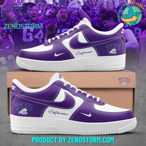 TCU Horned Frogs Football Custom Name Air Force 1