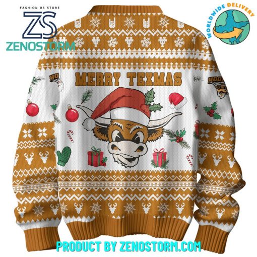 Texas Longhorns Football Merry Christmas Ugly Sweater