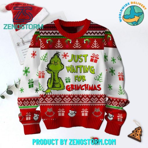 The Grinch Just Waiting For Christmas 2024 Sweater