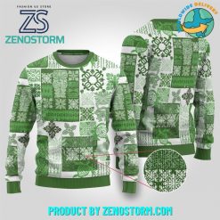 Tiki Tropical Retro Green Ugly Christmas Sweater