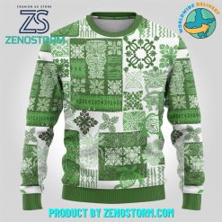 Tiki Tropical Retro Green Ugly Christmas Sweater