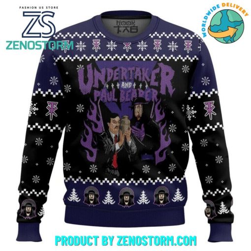 Undertaker And Paul Bearer Christmas Ugly Sweater