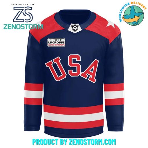 United States 2024 Are The First Ever Women Box Champs Hockey Jersey