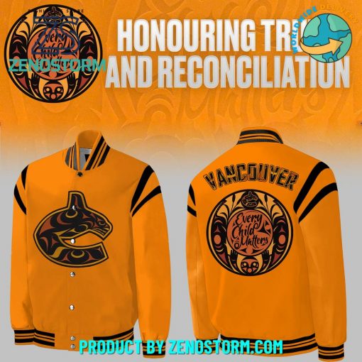 Vancouver Canucks Truth and Reconciliation Baseball Jacket