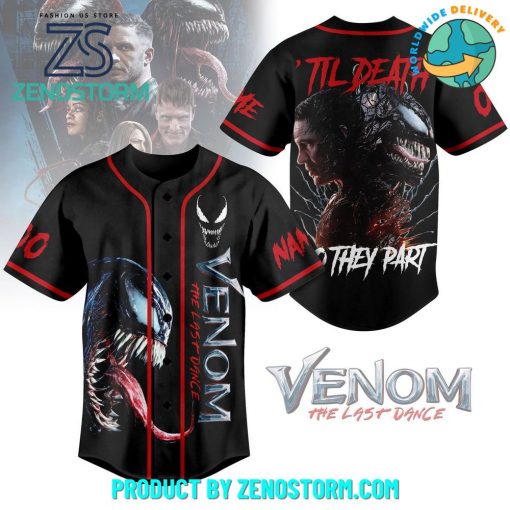 Venom The Last Dance 2024 Personalized Baseball Jersey