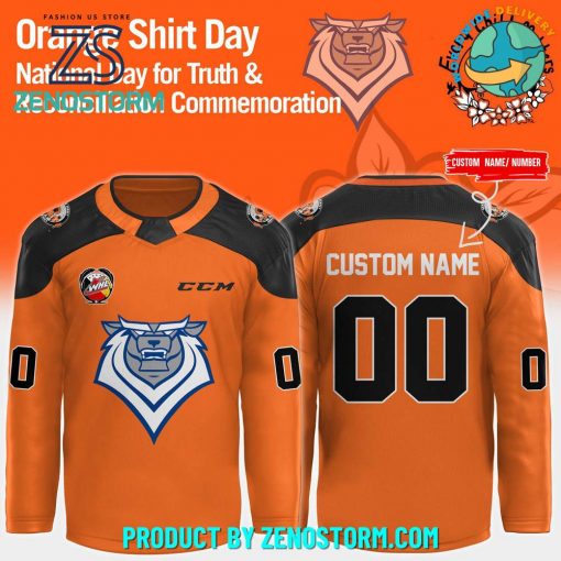 Victoria Royals Orange Custom Name Hockey Jersey