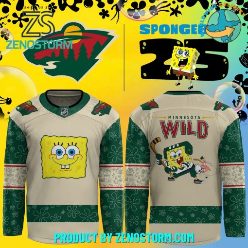 2024 Minnesota Wild x Spongebob 25th Anniversary Hockey Jersey