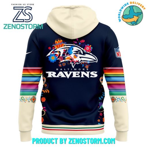 Baltimore Ravens 2024 NFL Dia De Los Muertos Hoodie