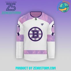 Boston Bruins Fanatics Hockey Fights Cancer Practice Hockey Jersey