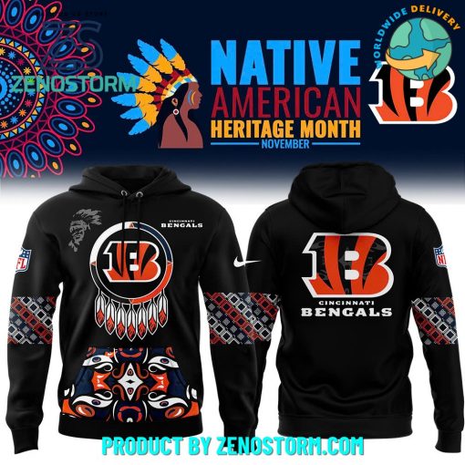 Cincinnati Bengals 2024 Native American Heritage Month Hoodie