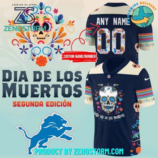 Detroit Lions 2024 NFL Dia De Los Muertos Premium Football Jersey